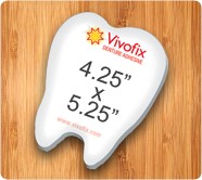 4.25 x 5.25 Custom Tooth Shape Sticky Notes Full Color 4 x 4 Custom #1 Shape Sticky Notes Full Color